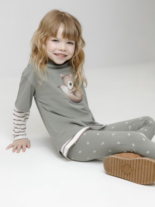 Футболка для девочки, артикул: КР 302902, цвет: хаки