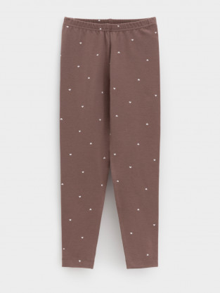 Лосины для девочки, артикул: КР 4074, цвет: коричневый - 2 фото