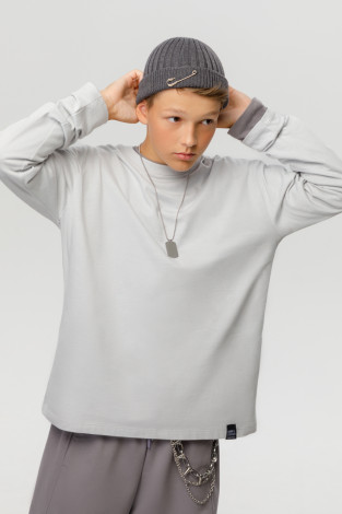 Лонгсливы подростковые, артикул: КБ 302925, цвет: светло-серый5